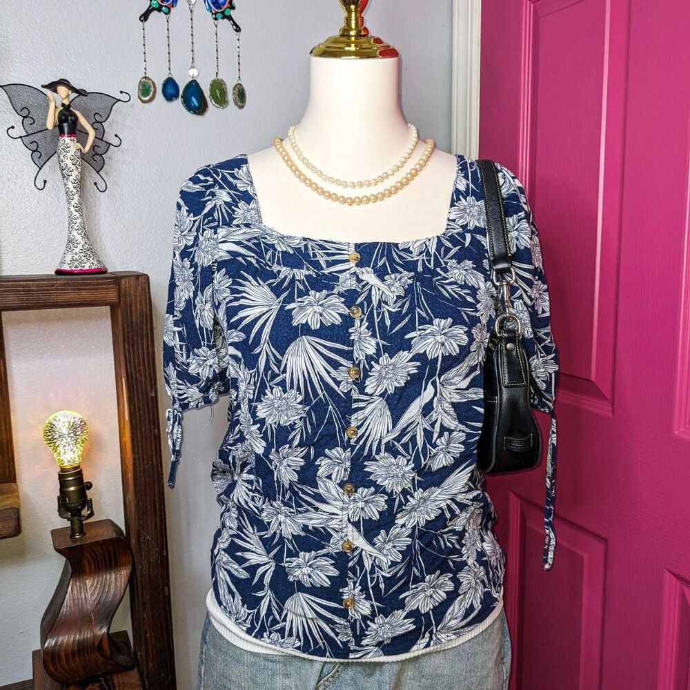 Angels Women's Blue and Navy Shirt